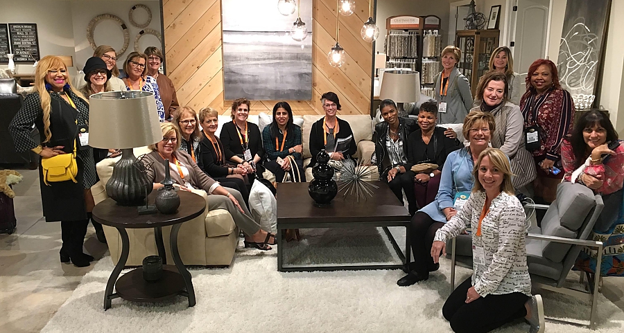 Visiting the Craftmaster showroom at HIgh Point 2019 with other Decorating Den franchise owners