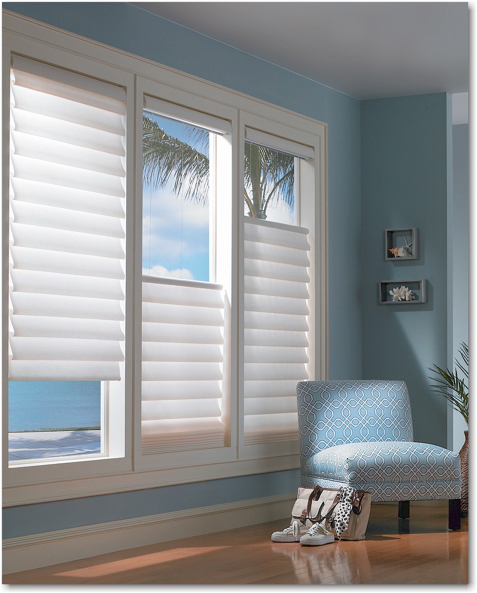 Window shades are adjustable and provide privacy and protection