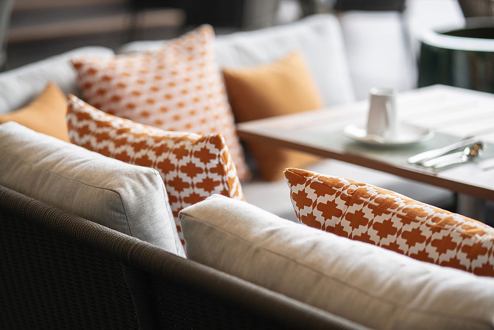 Comfortable custom patio furniture always popular at High Point Market.