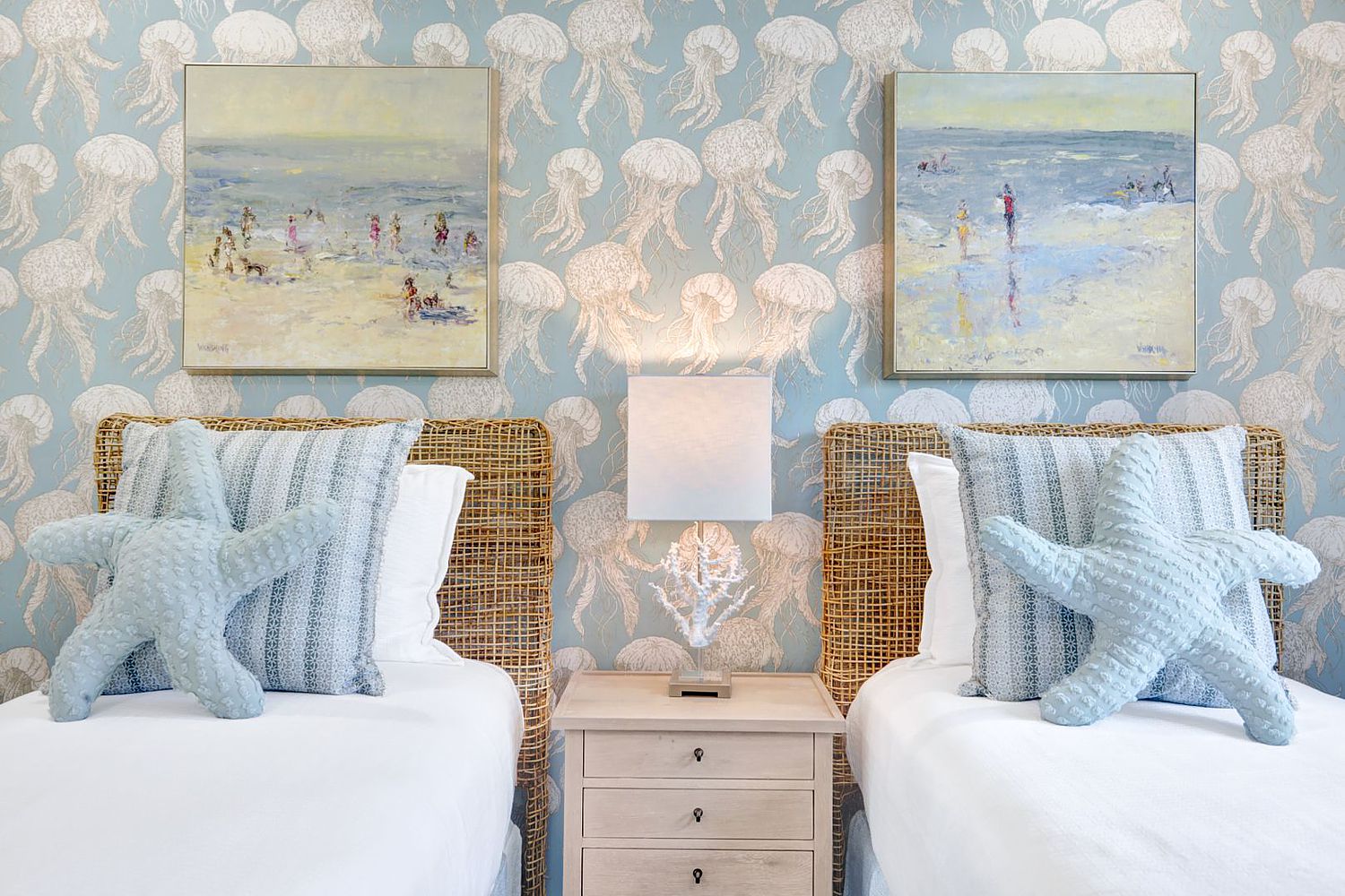Organic shades and beachy tints appear visually calming and peaceful.